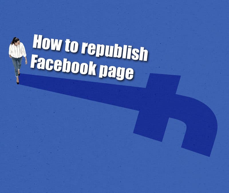 how to republish facebook page
